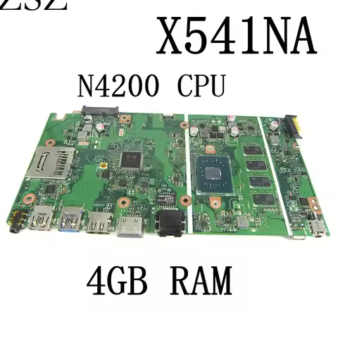 X541NA For ASUS X541NA X541 X541N Laptop Motherboard N4200 CPU 4GB RAM Mainboard Test Good
