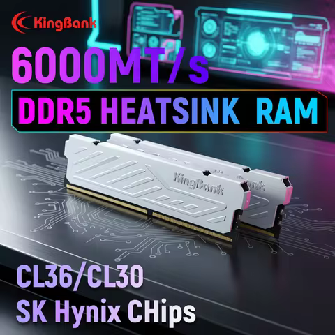 KingBank DDR5 RAM 8GB / 8GBx2 / 16GBx2 6000MHz Desktop Memory CL36/CL30 XMP 3.0/AMD EXPO Desktop Com