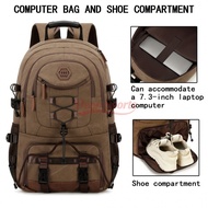 New Men's Trendy Hiking Backpack 56-75L Oxford Fabric Lightweight Travel Backpack Weight Reduc Spine