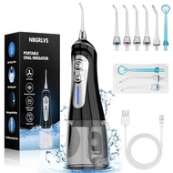 NBGRLVS Water Dental Flosser Cordless for Teeth Pick Cleaning - Powerful Oral Irrigator with 6 Adjus