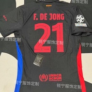 New product Players Version 24-25 Season Barcelona Away Champions League Jersey 21 De Jong 19 Yamal