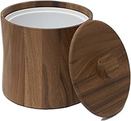 Woodard & Charles Acacia Wood Ice Bucket, 7-Inch, 7" x 7 1/2" - 2 Quarts