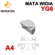Mata Widia A430 YG6 Pahat Bubut Tip A 430 YG 6 Cemented Carbide Brazed