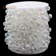 100 Feet Christmas Tree Beads Beaded Garland Strand 3-8mm Artificial Pearls String Beads Chain for D