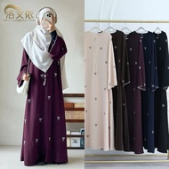 Bow Abaya - Embroidered Coquette Abaya Material Nida