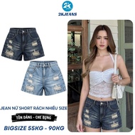 [SHOCK DEAL] Women's Ripped Jeans Big Size 2 colors QC1335 2KJEANS