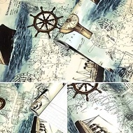 1 Cuộn Miếng Dán Tường Hình Vẽ Hàng Hải 17.7inX39.3/118.1/196.8/393in Thiết Kế Hàng Hải Cổ Điển Với