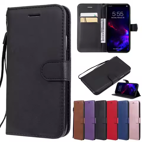 Retro Flip Case For Samsung J3 J5 J7 Prime J2 Pro J4 J6 J8 Plus 2016 2017 2018 M31 M11 M30 PU Leathe