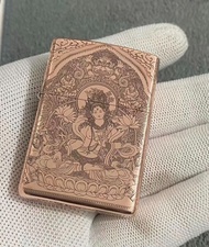 🎇原裝正貨Zippo煤油火機 紫銅 白度母