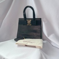 FERRAGAMO Vara Bow Logo Lizard Leather Bag 手提袋/側肩包