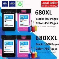 Compatible HP 680 HP 680XL HP 680XXL Ink Cartridge HP 680 Black HP 680 Ink Refillable Ink Cartridge for 2135 3635 3776