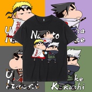 100% Cotton Naruto Joint T-Shirt Uchiha Itachi Sasuke Naruto Street Wear Student Loose Cartoon Short-Sleeved T-Shirt