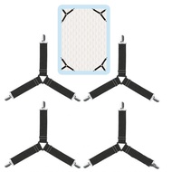 4pcs Elastic Bed Sheet Holder Straps Multipurpose Adjustable Stays Keepers for Sheets Mattresses