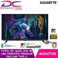 【24-HR Delivery】GIGABYTE AORUS FV43U / FV43U-EK 43" QLED UHD 4K 3840 x 2160 144Hz 1ms FreeSync Gaming Monitor