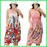 ❁ ✢ Mini Smocking Dress for Adults/Spaghetti/Ruffles strap for women/Pambahay  duster