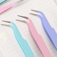 INS Macaron Color Elbow Tweezers Student Handmade DIY Stainless Steel Tweezers