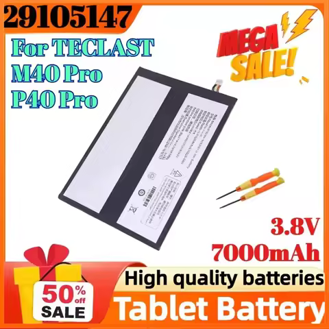 3.8V 7000mAh Battery 29105147 for TECLAST M40 Pro P40 Pro Tablet Built-in Battery