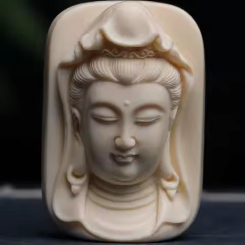 Avalokitesvara Colorless Ivory Fruit Carved Pendant Buddha Men's And Women's Style Brand Ensuring Sa