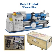 PROMO SPECIAL Alat Mesin Bubut Mini Lathe Pertukangan Pemotong Besi Kayu Logam Noken As Acrylic Soft