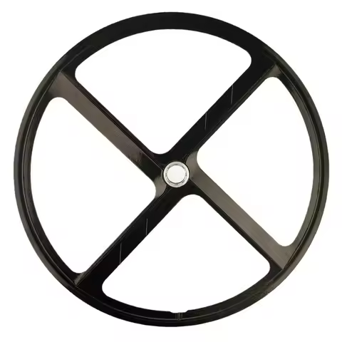 700C Fixed Gear Bike 4-Blade Magnesium Alloy Wheel Integrated Fixie Track Bicycle Wheelset