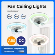 【GuangMao】Round Ceiling Fan With Light 360° Movable DC motor ceiling lamp LED lights