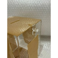 Custom Clear Acrylic Charity Box 25x25x40mm
