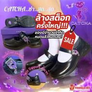CATCHA รองเท้า รองเท้านักเรียนผู้หญิง หนังดำ แคทช่า