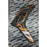 BENELLI VZ125I RIGHT DECORATIVE BOARD SATIN BLACK WITH STICKER 65365T97001Z 100% ORIGNAL RIGHT LEG S