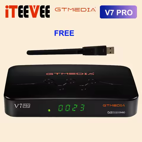 1PC New GTMEDIA V7 PRO TV BOX DVB-S/S2/S2X+T/T2 CA Card 1080P 1G Bit RAM Support Mars IKS VCM/ACM/Mu