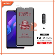 LAYAR Tempered Glass Vivo Y12/Y15/Y17 Anti-Scratch Privacy Screen And Tempered Glass Camera