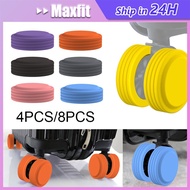 4/8pcs Rubber Wheel Suitcase Replacement Rubber Ring Luggage Wheel Ring Cover Full Wheel Anti-Grinding Mute Damping 35-50Mm Stretchable For Luggage Wheel
