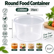 Microwave Food Container 2300ml / Take Away Container / Bekas Makanan (Round)