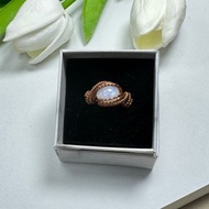 230621 wire wrapping 月亮石 銅線 繞線 介指