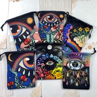 Kaoru Shina Thickened Pineapple Grid Flannel Storage Bag|Non-Fleece Durable Non-Fading Bag|Tarot Spe