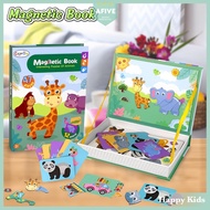 [AFive] Magnetic Book Steam Animals & Vehicles | Children's Educational Toys Puzzle Flash Card | Boy