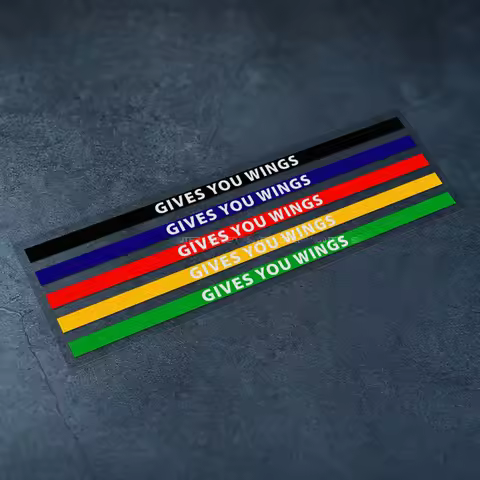 1PCS GIVES YOU WINGS Motorcycle Helmet Visor Lens Stickers Cool Vinyl Decals for SHOEI KYT HJC Agv A