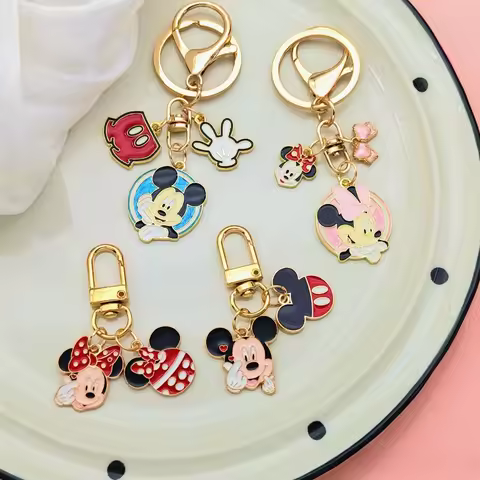 Mickey Mouse anime peripherals Mickey Minnie cute backpack pendant keychain birthday gift