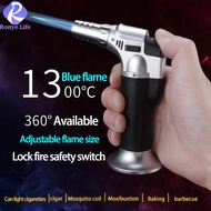 Butane Torch Refillable Kitchen Torch Lighter Fit All Butane Tanks Blow Torch with Safety Lock and Adjustable Flame for Desserts Creme Brulee BBQ and Baking Butane Gas is Not Included