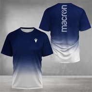 Macron Tennis Jersey Quick-Drying Macron T-Shirt Slim Top Breathable Duanx Sportswear Unisex Full Su