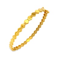 Top Cash Jewellery 916 Gold HoneyComb Shape Bangle