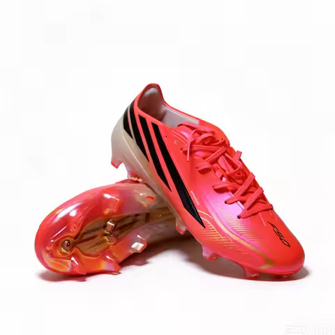 Pink F50-WC Mens Football Boots Training Studded Fast Soccer Cleats Outdoor Non Slip Football Shoes
