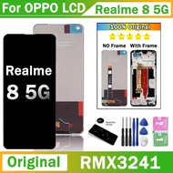 6.5 Original For Oppo Realme 8 5G LCD Display 10 Touch Screen Digitizer Assembly For Realme8 5G RMX3