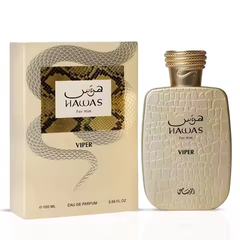 RASASI Hawas Viper - Oriental Rich Scent, Saffron,Tobaco,Tonka, EDP for Men, 3.4 oz, Oriental & Rich