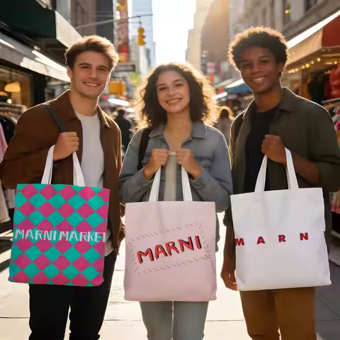 Storage Bags Double-sided Large Washable Unisex Reusable Bag For Market Shopping School Daily M-Marn