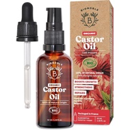 BIONOBLE Organic Castor Oil Cold Pressed - Hexane Free, 100% Natural - Pure Castor Oil Organic for E