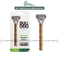 Dao Cạo Râu Dành Cho Mọi Loại Da Bulldog Skincare Original Razor (Dao Cạo Râu Tay Cầm Tre - Thủy Tin