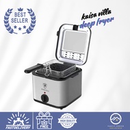Kaisa Villa 2.5L Electric Deep fryer, 1000W Home Deep Fryer with Basket, Countertop Deep Fryer
