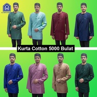 Muslimin Kurta Kurta Cotton 5000 Bulat/Round Collar Long Sleeve AL HAFIZ "3XL-5XL" All 15 Colours!!!