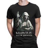Fesyen King Baldwin Baldwin IV of Jerusalem T Shirt untuk Lelaki Wanita 100% Kapas T-shirt Pakaian L