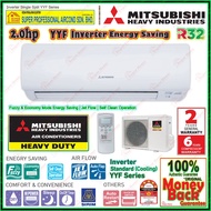 Mitsubishi 2.0hp DC Inverter Air conditioner SRK18YYF-W4 & SRC18YYF-W4 Mitsubishi Heavy Industries R